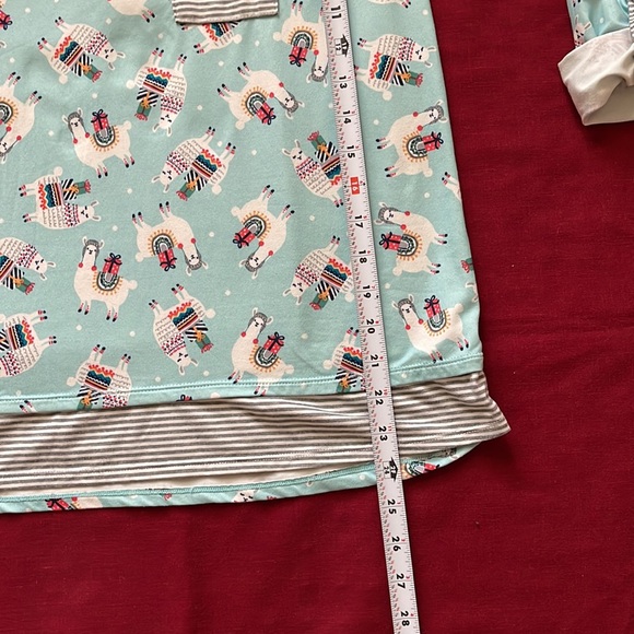 Cuddl Duds Sz M Christmas 🦙 Llamas PJ Top ONLY - Picture 10 of 11